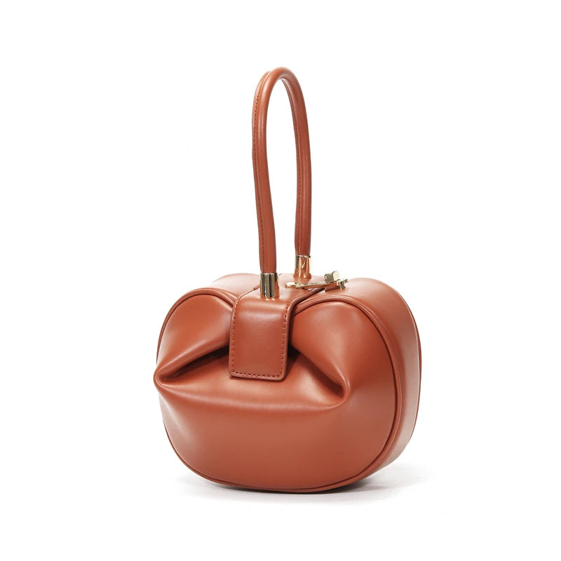 Hifashion Cowhide Mini Cloud Dumpling Evening Clutch