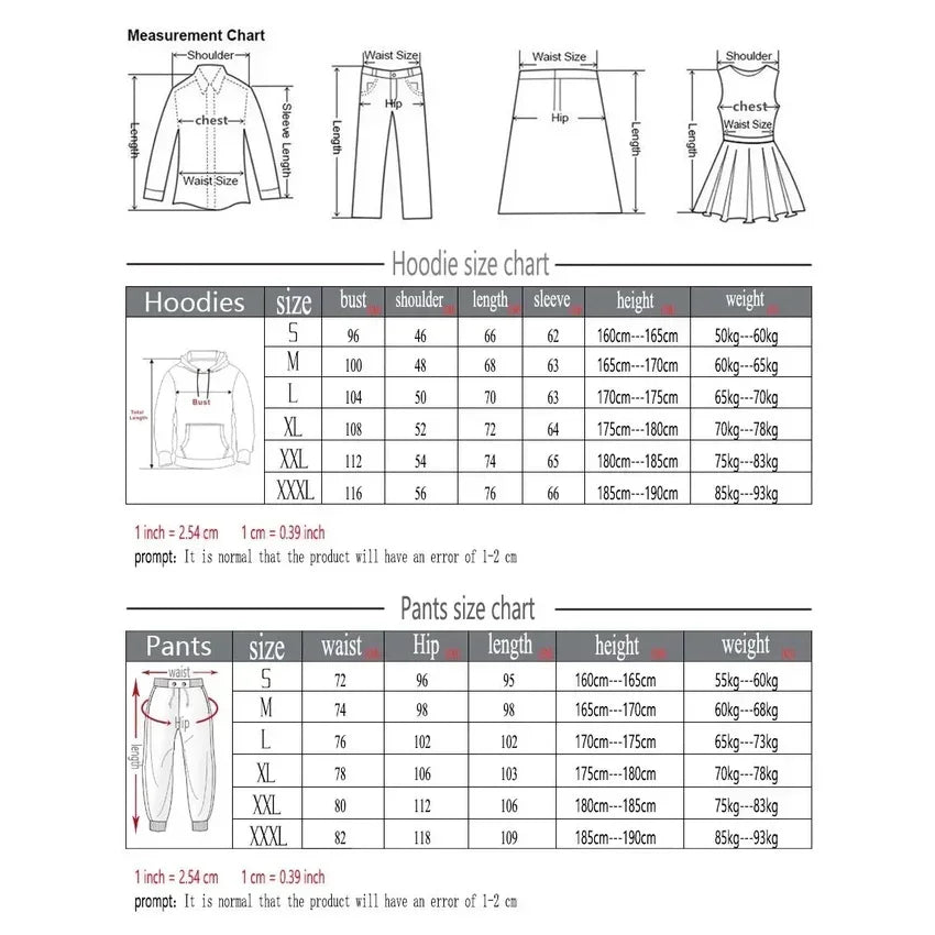 Men's Autumn Pullover Hoodie & Warm Pants Set