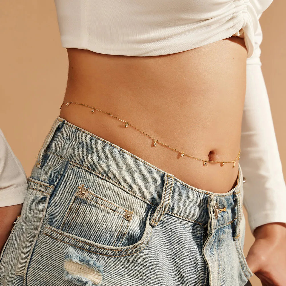CZ stomach Waist Chain