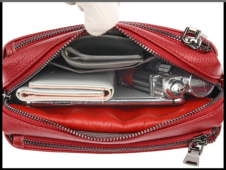 Genuine Cowhide Leather Shoulder Bag