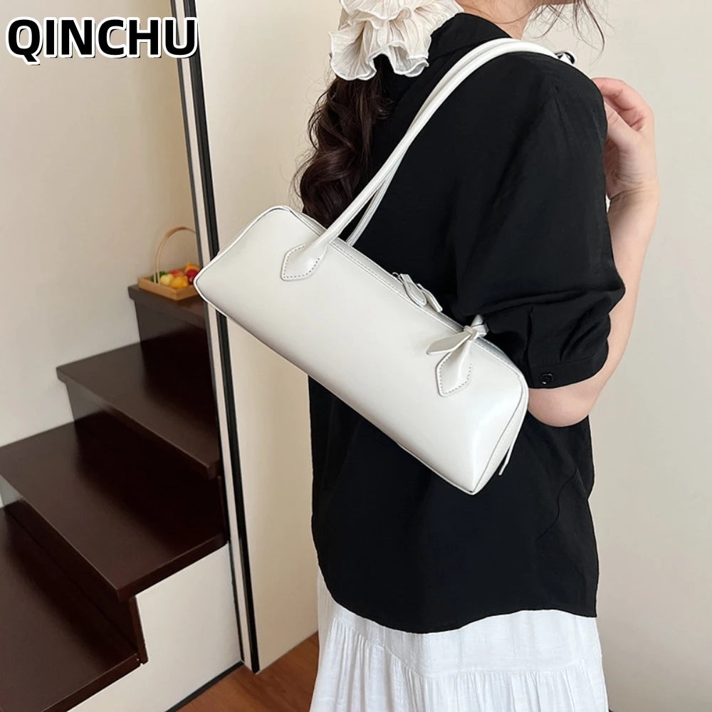 Long-Handle Baguette Retro Shoulder Tote