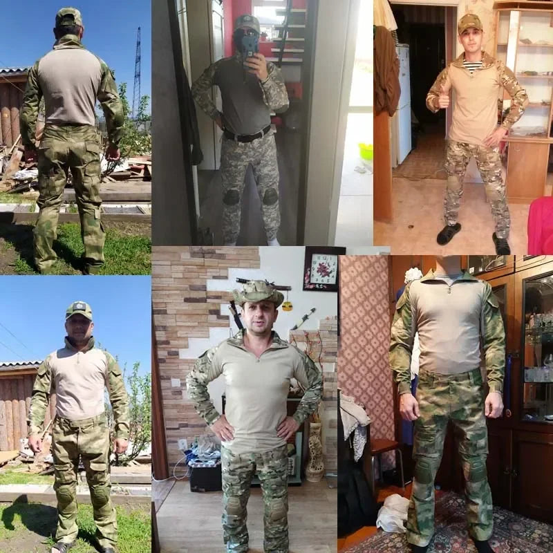Men's Green Tactical Cargo Set