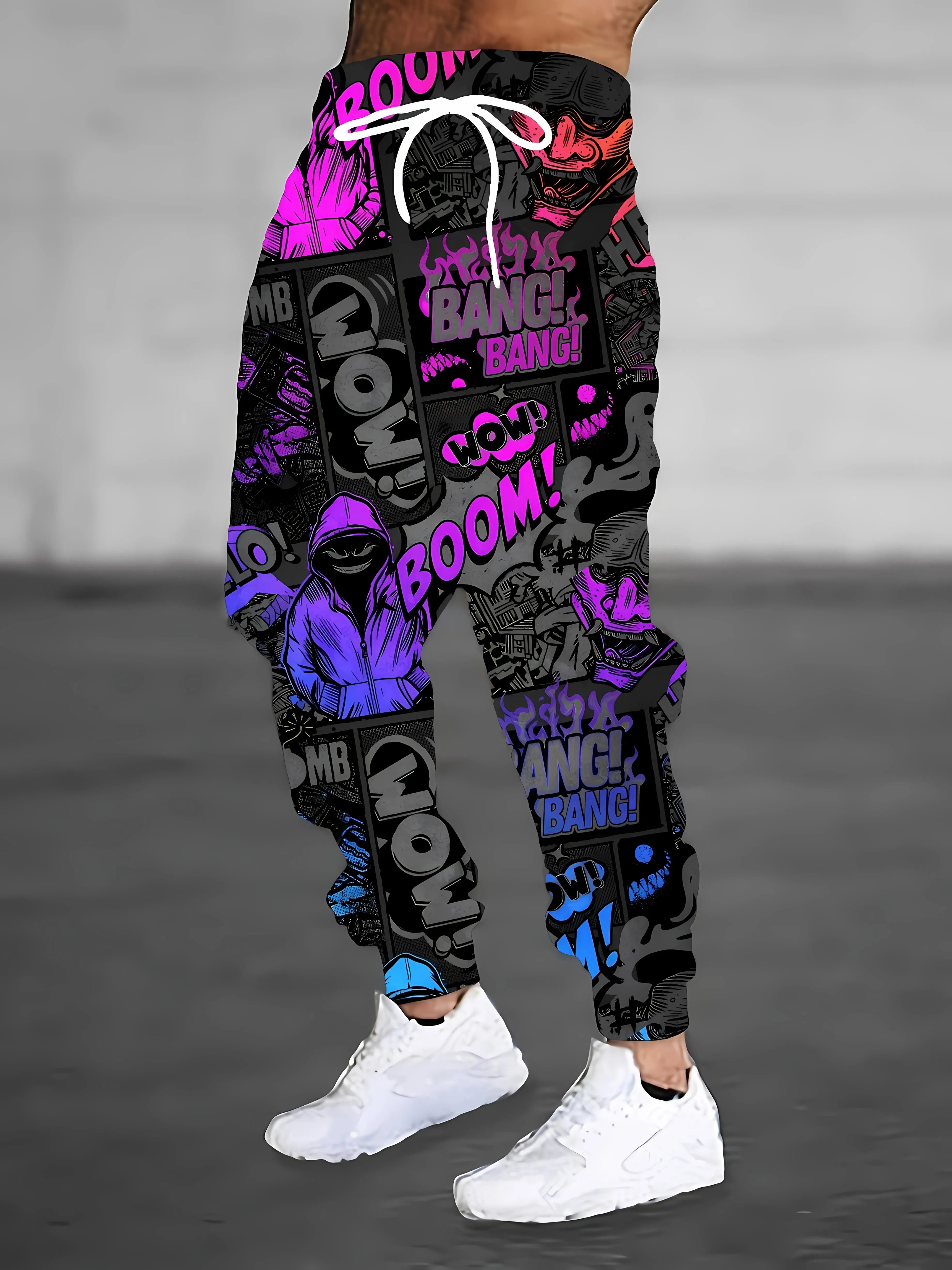 Men's 3D Gradient Print Jogger Pants