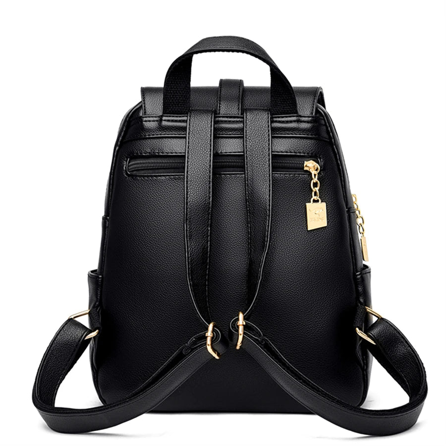 Vintage Leather Backpack for Women