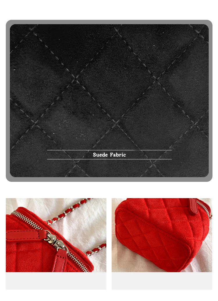 Mini Denim Chain Box Crossbody Bag