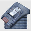 Wthin Business Men's Jeans | Casual Straight Stretch Fashion Classic Blue Black Denim Trousers