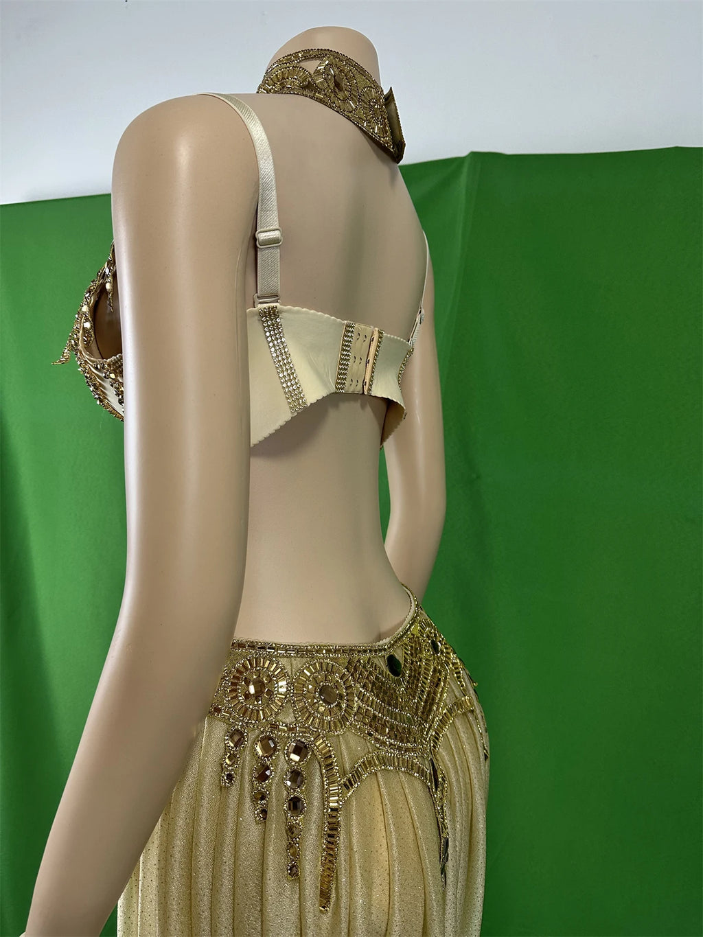 Women's Dance Bikini Set Rhinestone Crystal Mermaid Stage Wear