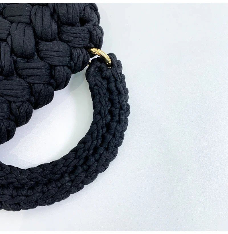 DIY Knitted Rope Woven Chain Shoulder Bag - Nitamoje