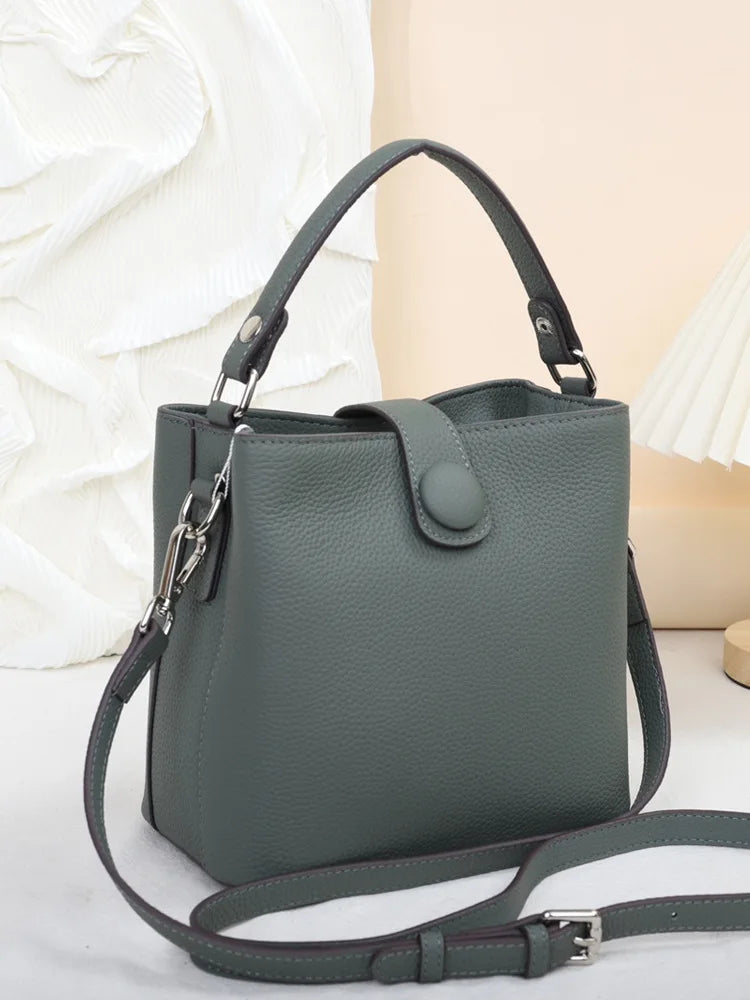 First Layer Cowhide Leather Crossbody Bag