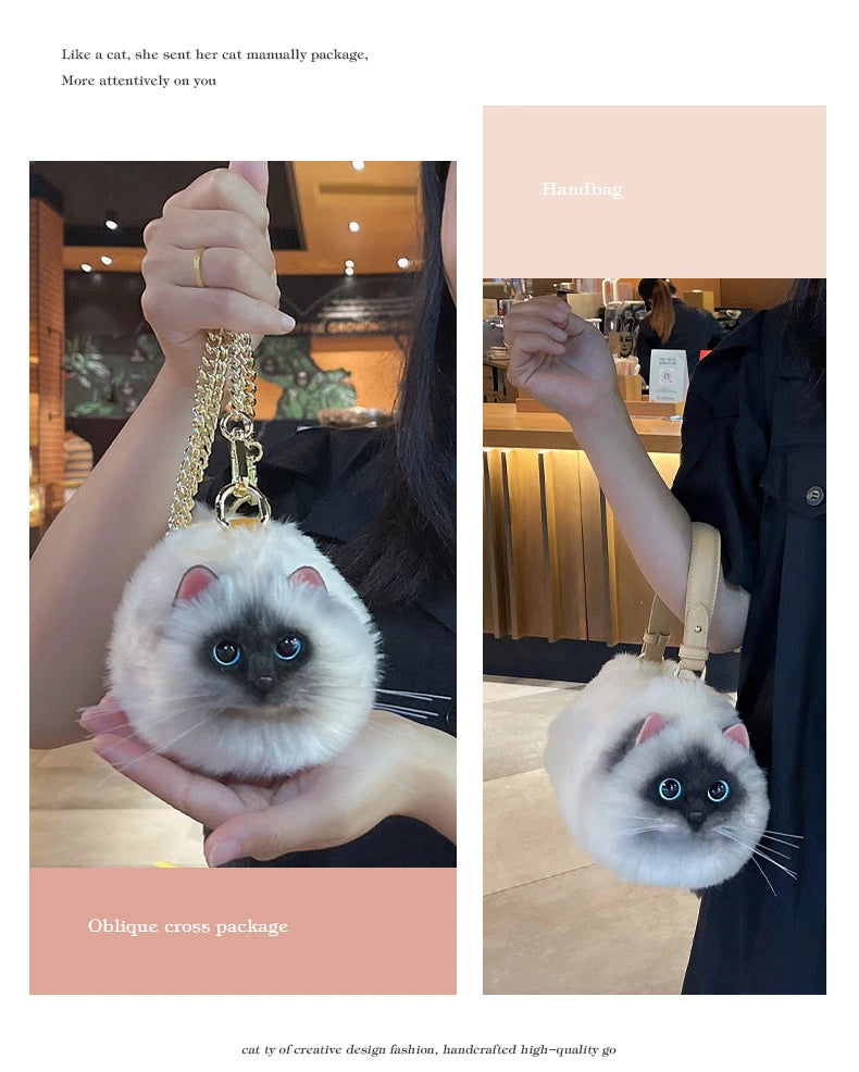 Siamese Cat Underarm Shoulder Bag