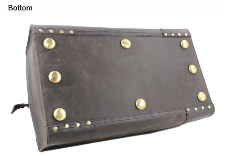 Vintage Crazy Horse Leather Duffle Bag