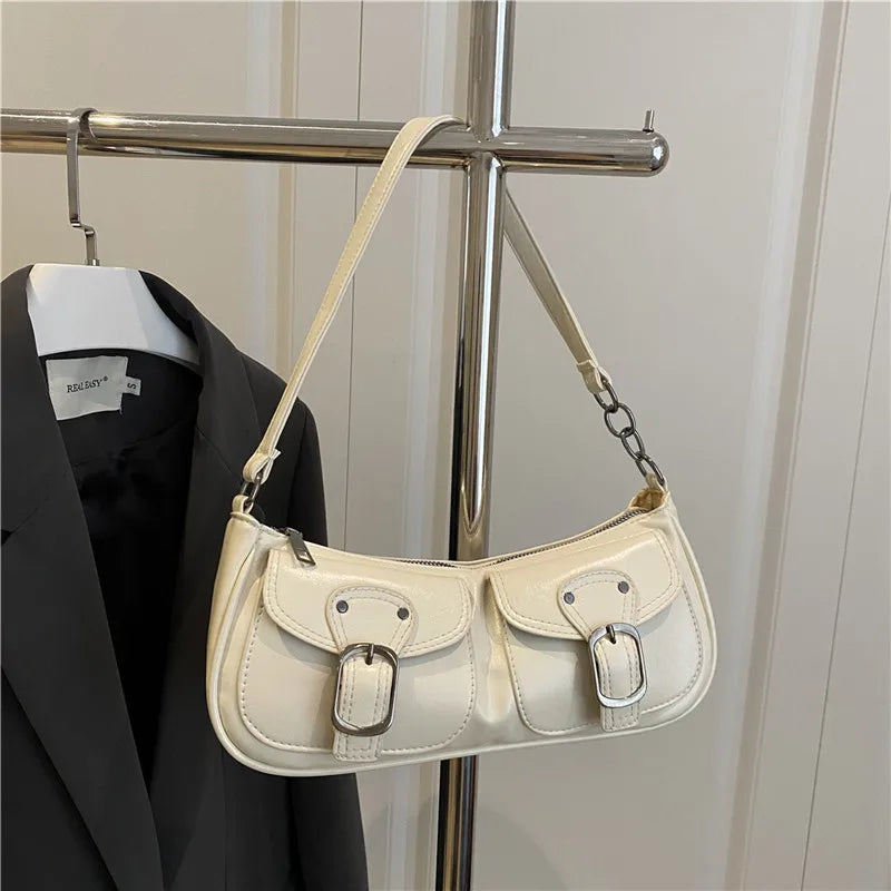 Y2K Vintage Double Pocket Underarm Clutch Purse