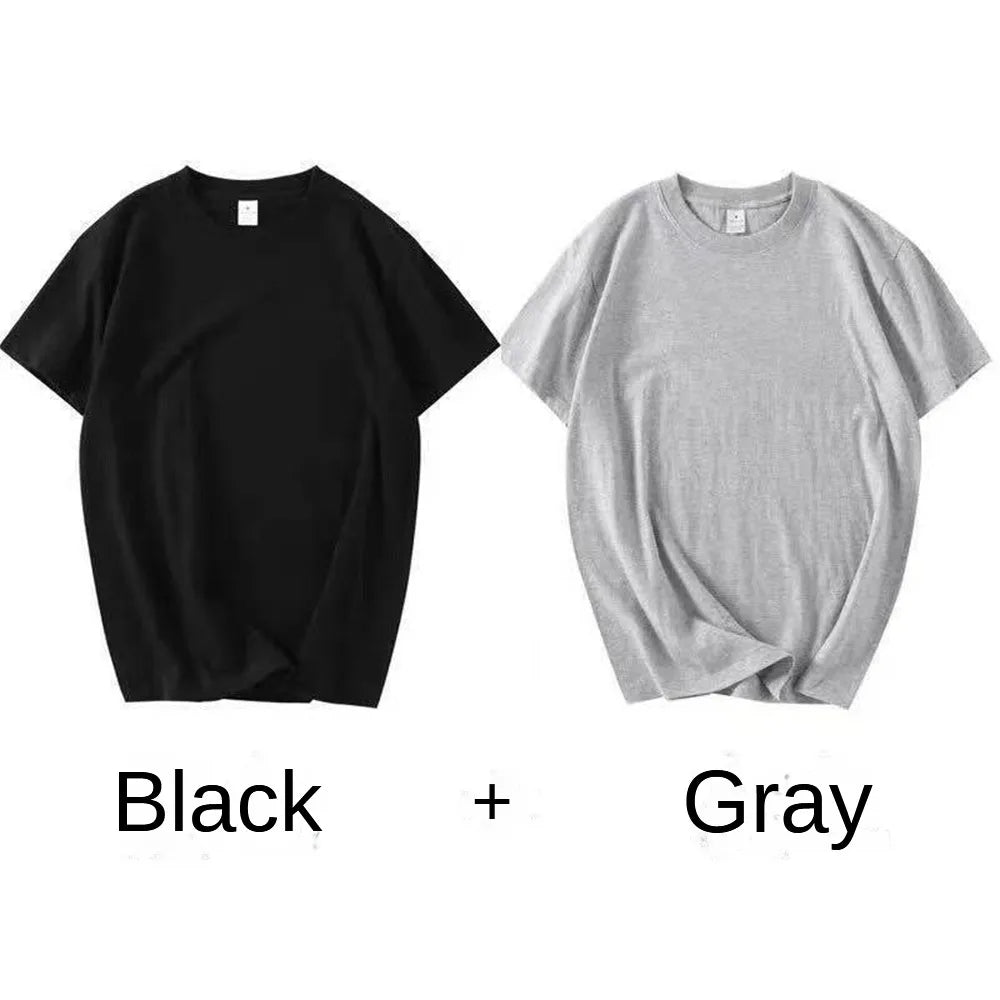 2-Pack Cotton Couple T-Shirts | Unisex Short Sve Tees