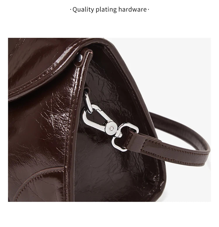Women's Oversized Genuine Leather Retro Underarm Shoulder Bag