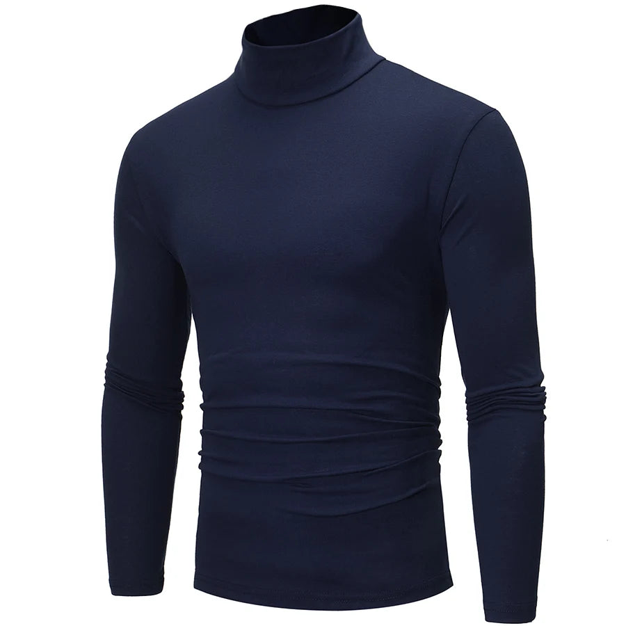 Thermal Underwear Tops Men Winter Clothes Thermal Shirt Autumn Men's Winter Tights High Neck Thin flattering Fit Long Sve T-shirt