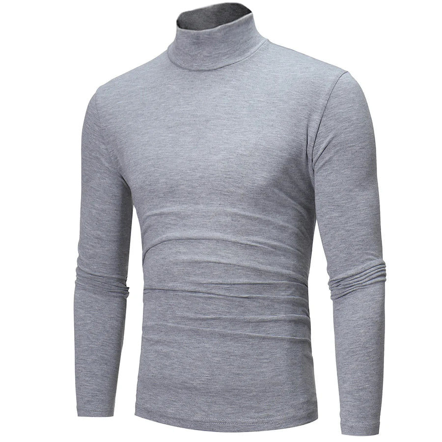 Thermal Underwear Tops Men Winter Clothes Thermal Shirt Autumn Men's Winter Tights High Neck Thin flattering Fit Long Sve T-shirt