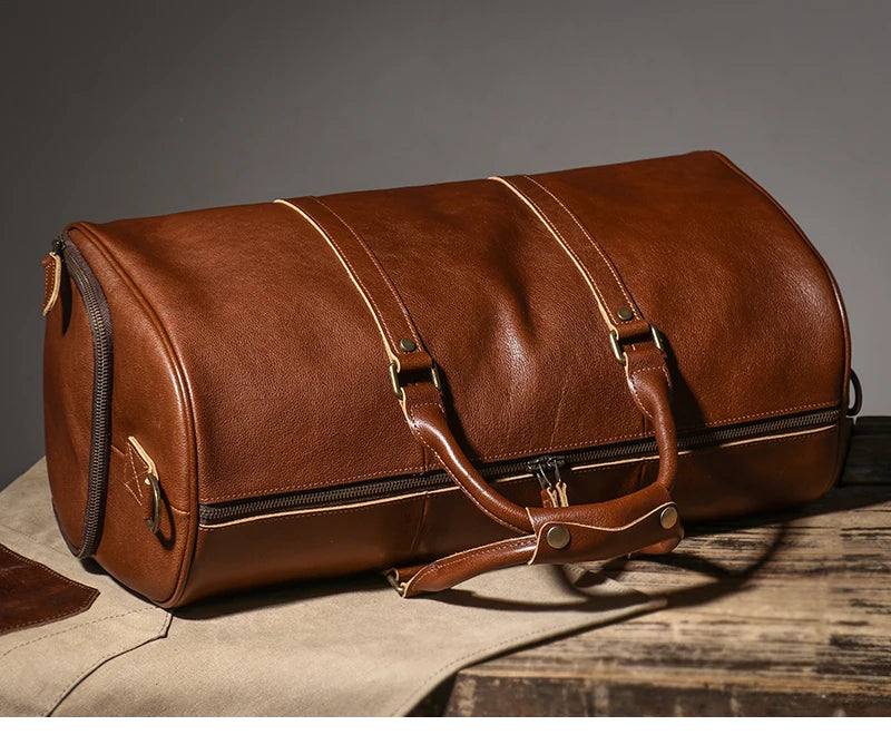 Genuine Leather Luxury Duffle Bag
