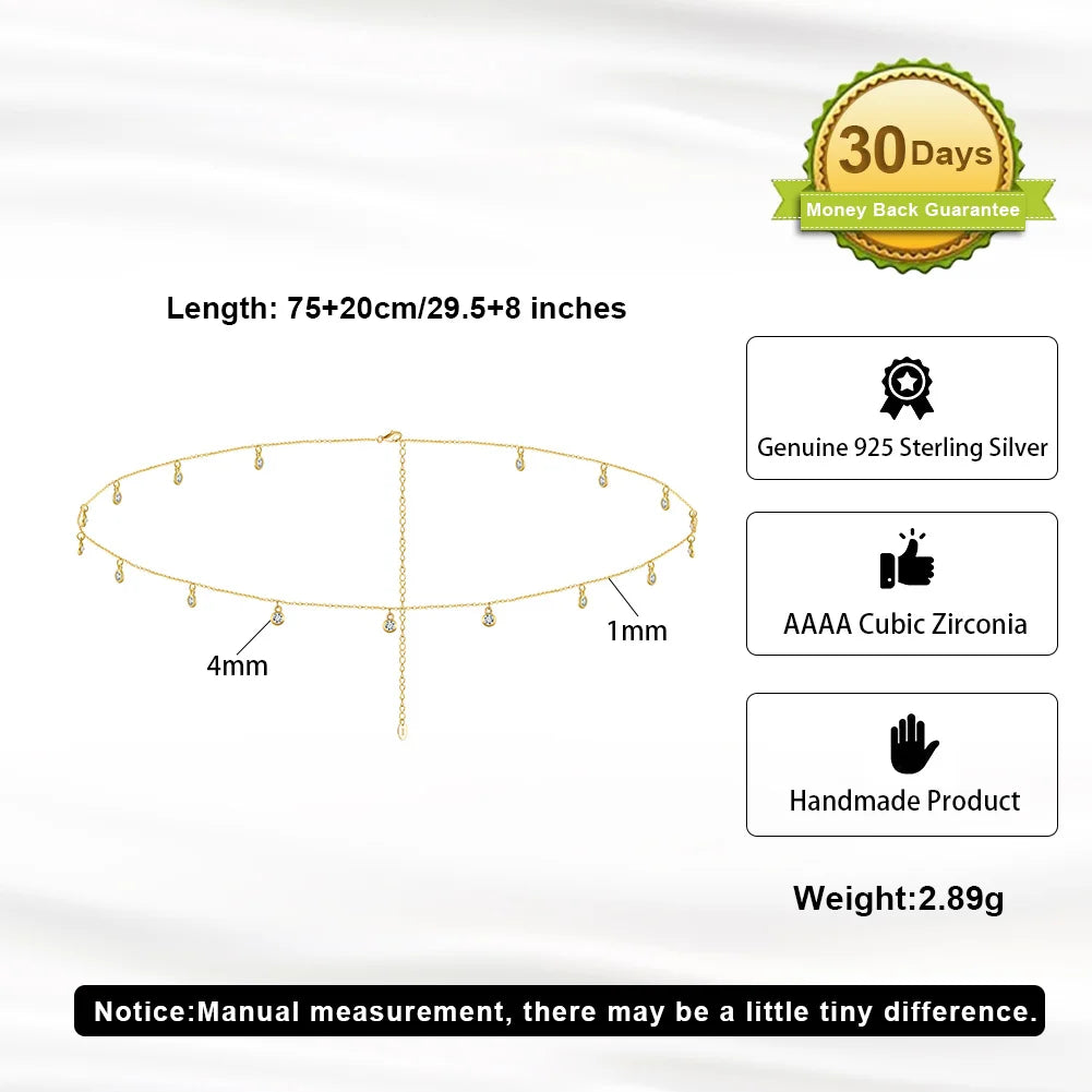 CZ stomach Waist Chain