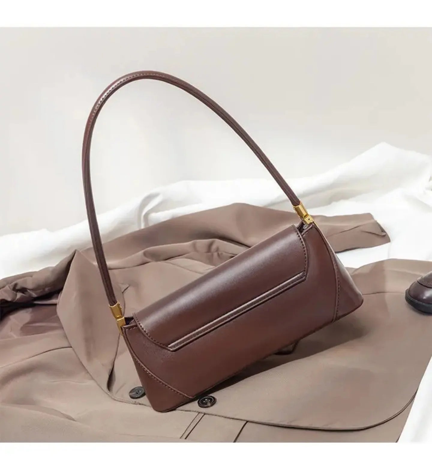 PU Baguette Underarm Shoulder Bag