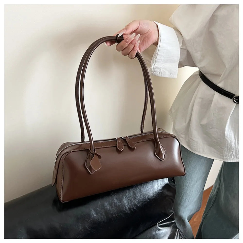 Long-Handle Baguette Retro Shoulder Tote