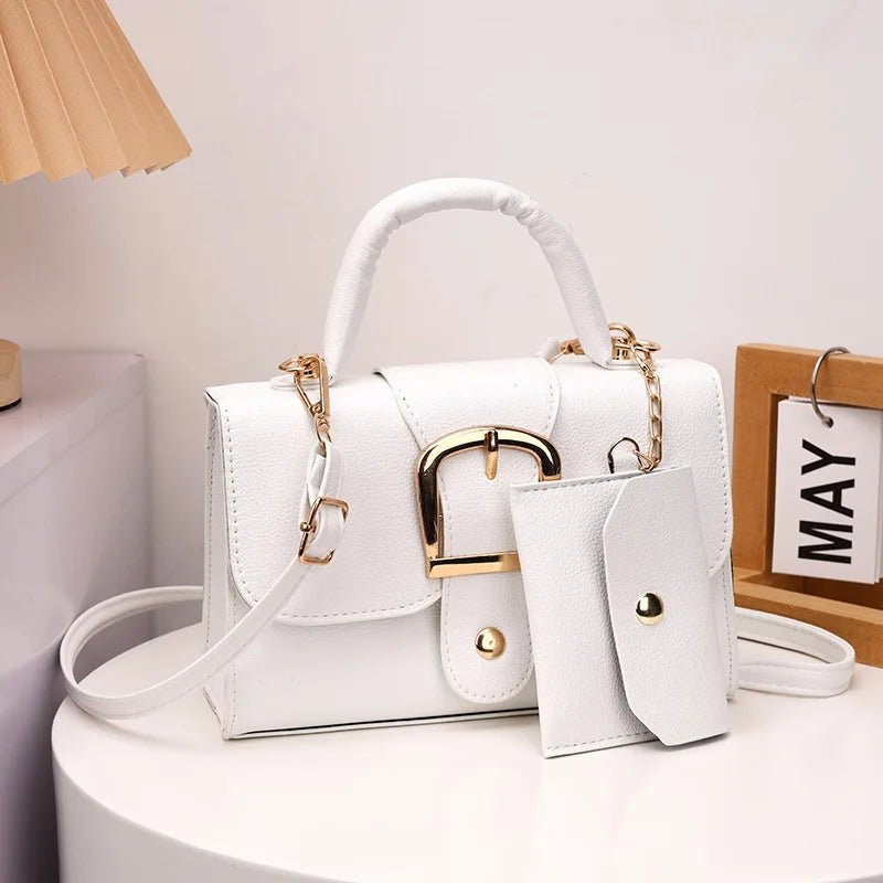 PU Leather Small Square Crossbody Bag - Nitamoje