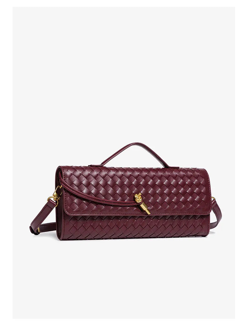 Handwoven Accordion Monk Strap Clutch Bag
