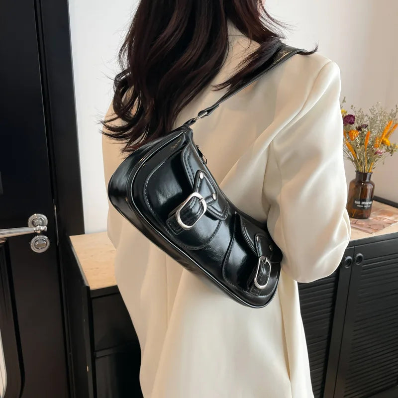 Y2K Vintage Double Pocket Underarm Clutch Purse