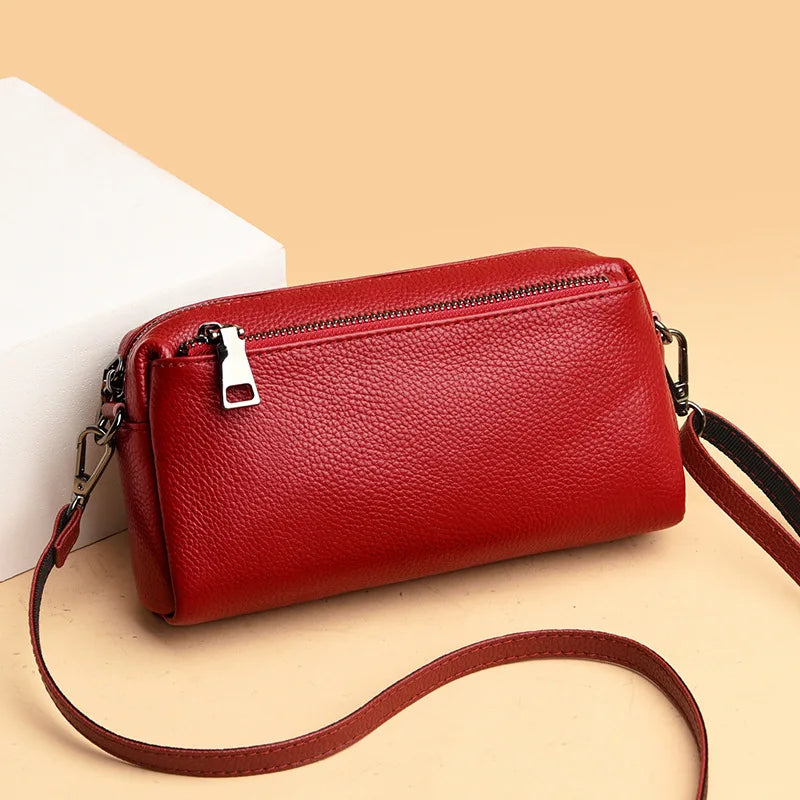 Genuine Cowhide Leather Shoulder Bag