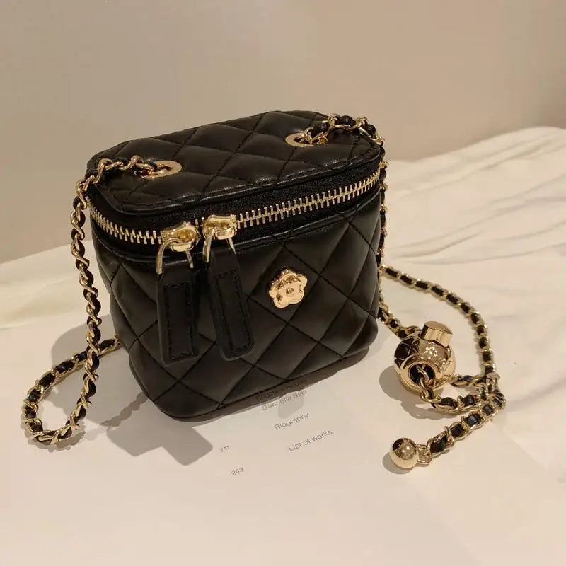 Floral chain mini crossbody bag