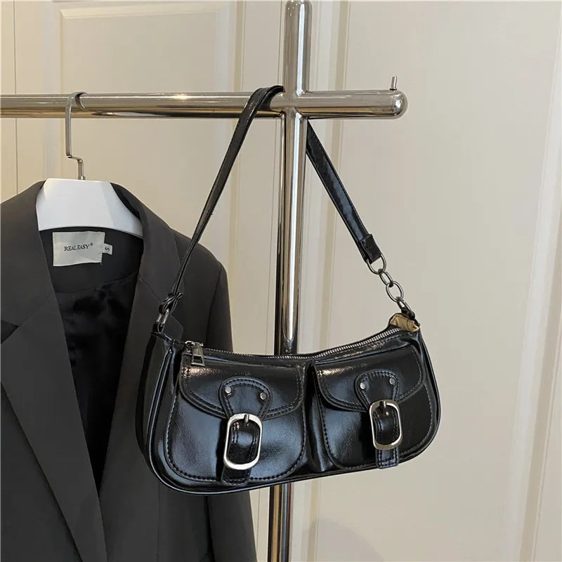 Y2K Vintage Double Pocket Underarm Clutch Purse