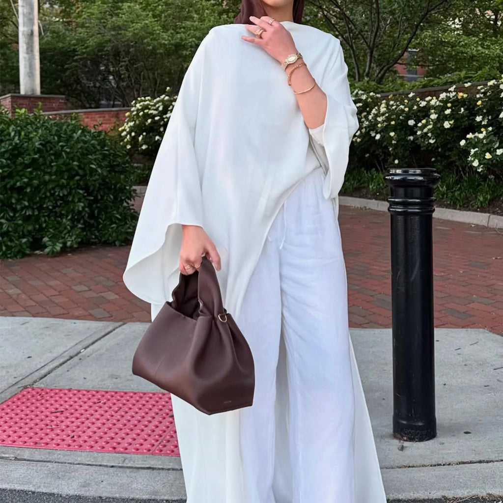 Elegant Irregular Muflattering Maxi Blouse