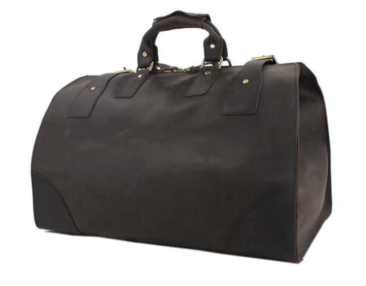 Vintage Crazy Horse Leather Duffle Bag