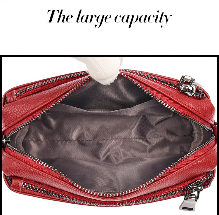 Genuine Cowhide Leather Shoulder Bag