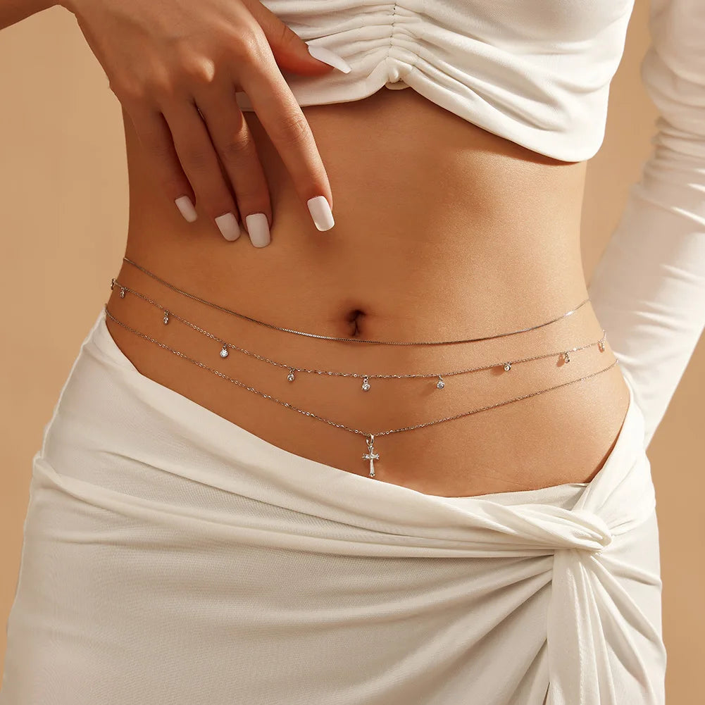 CZ stomach Waist Chain