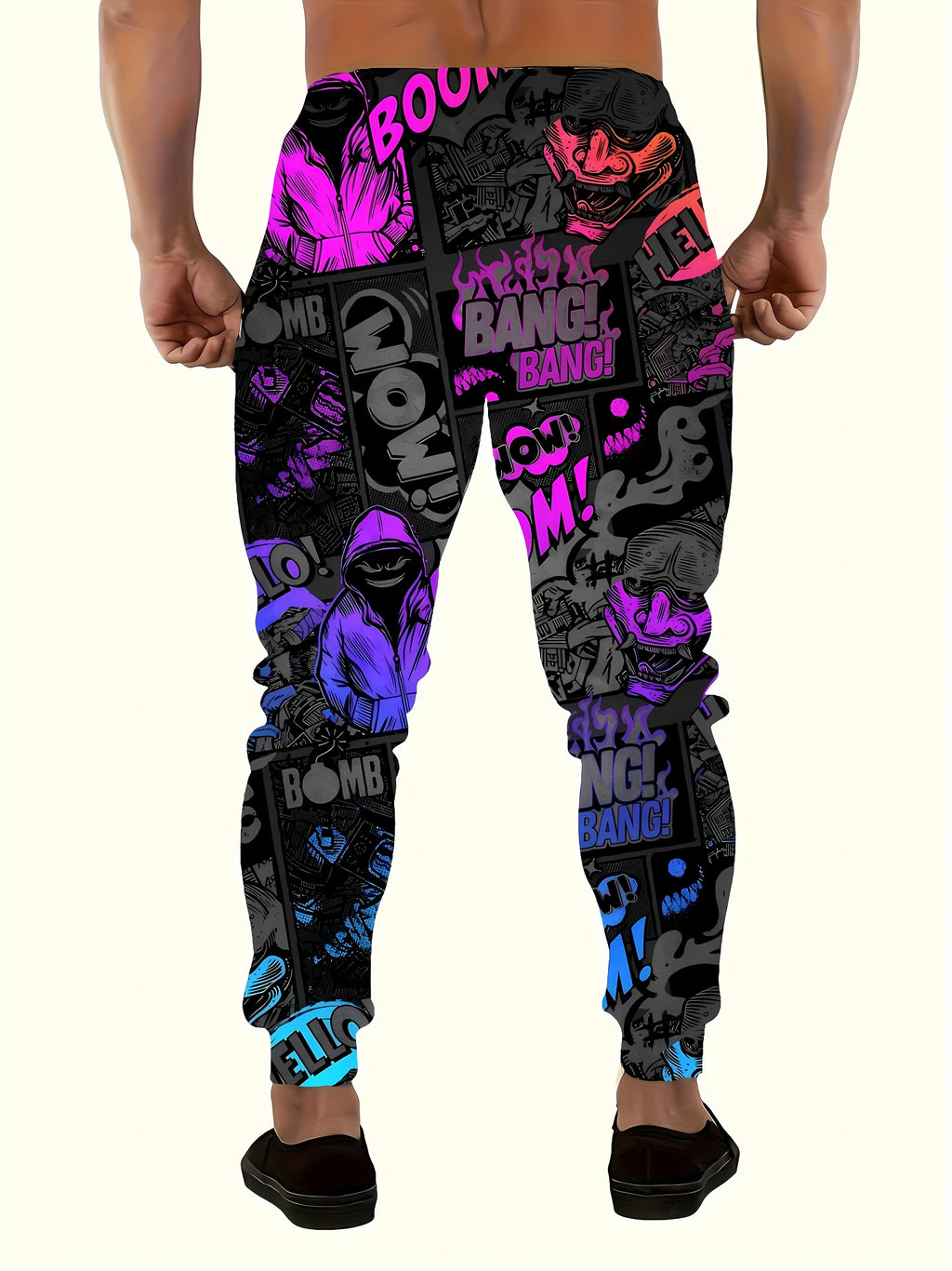 Men's 3D Gradient Print Jogger Pants