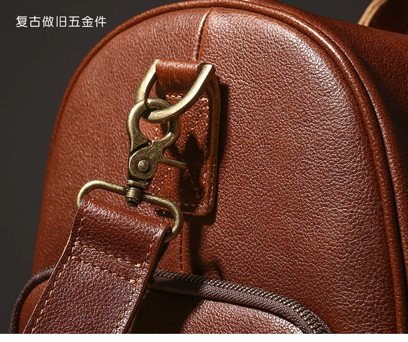 Genuine Leather Luxury Duffle Bag