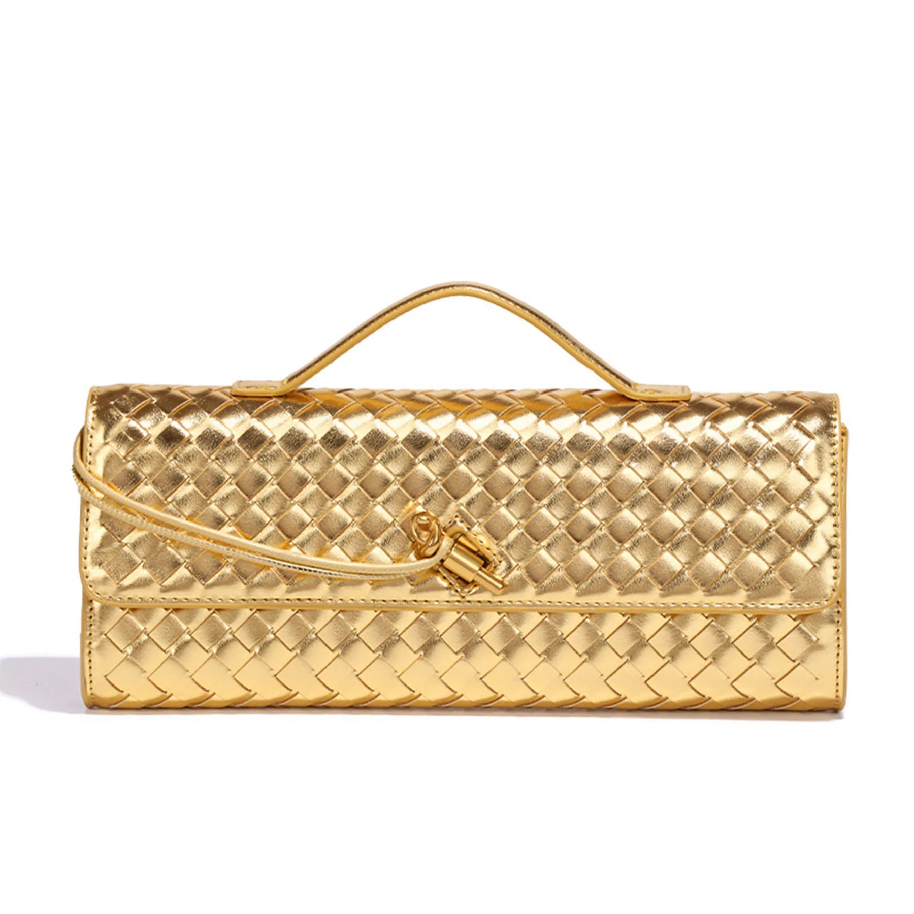Handwoven Accordion Monk Strap Clutch Bag