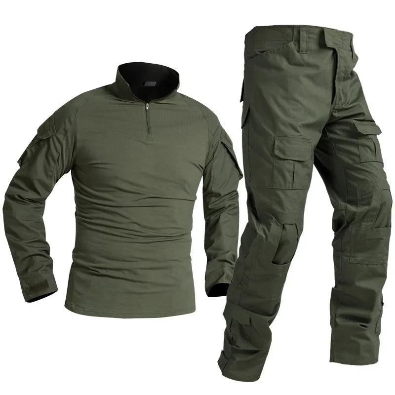 Men's Green Tactical Cargo Set