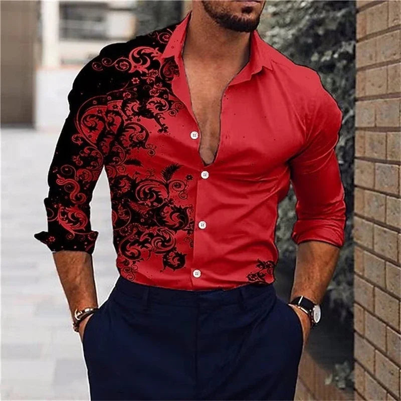 Men's Classic Hawaiian Long-Sve Shirt
