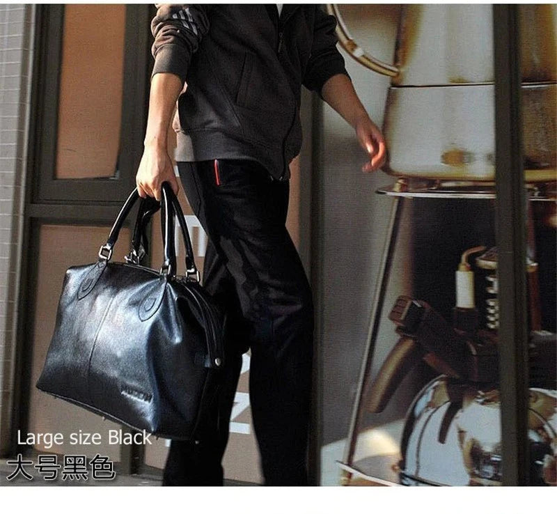 Fashion Genuine Leather Travel Duffle Bag