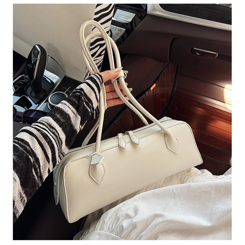 Long-Handle Baguette Retro Shoulder Tote