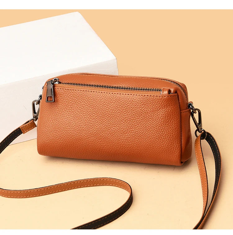 Genuine Cowhide Leather Shoulder Bag