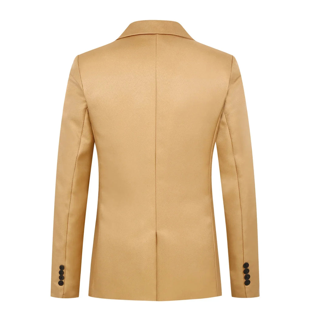 Men's Trendy Leisure Boutique Suit Jacket  Autumn Casual Business flattering Fit Non-ironing Single Button Suit Solid Formal Blouse