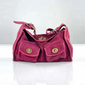 Suede Pillow Shoulder Crossbody Bag