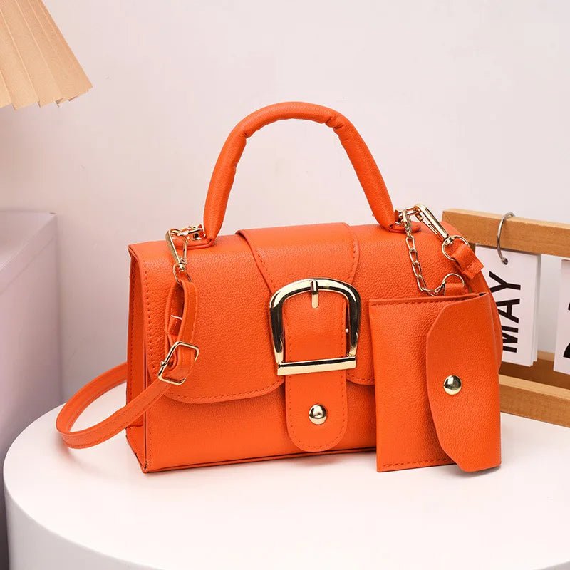PU Leather Small Square Crossbody Bag - Nitamoje