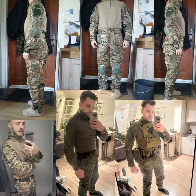 Men's Green Tactical Cargo Set