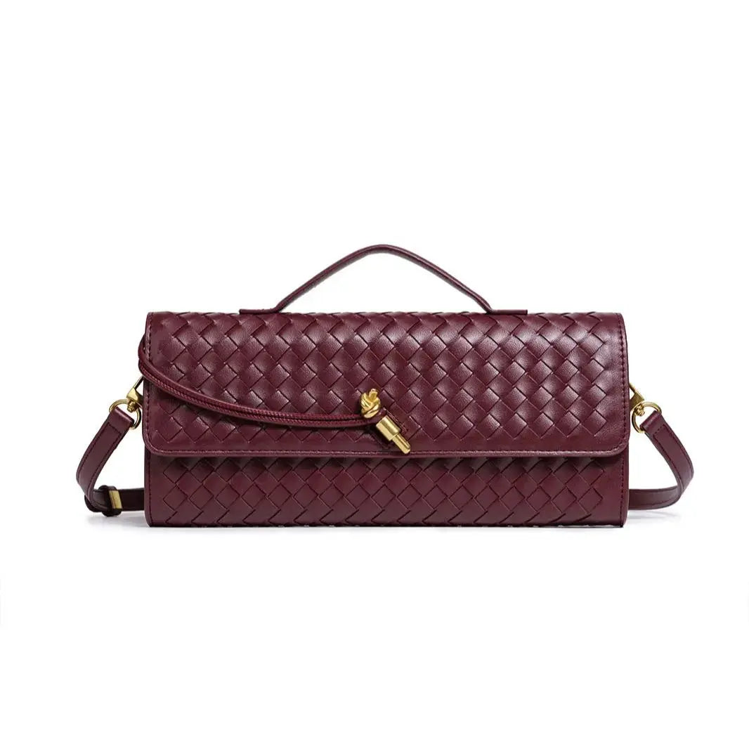 Handwoven Accordion Monk Strap Clutch Bag