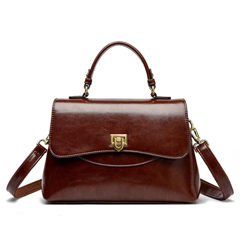 Luxury Large Capacity Multilayer Shoulder Messenger Bag High Quality Leather Handbag Women Designer Crossbody Sac Female Tote