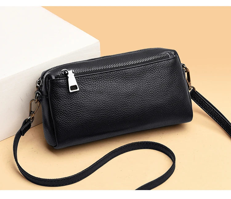 Genuine Cowhide Leather Shoulder Bag