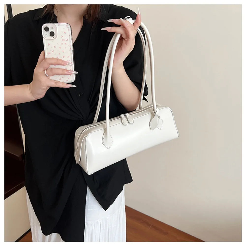 Long-Handle Baguette Retro Shoulder Tote